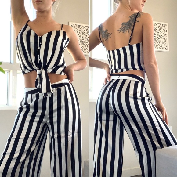 🌹Anastasia Striped Top & Pants Set - Picture 3 of 4
